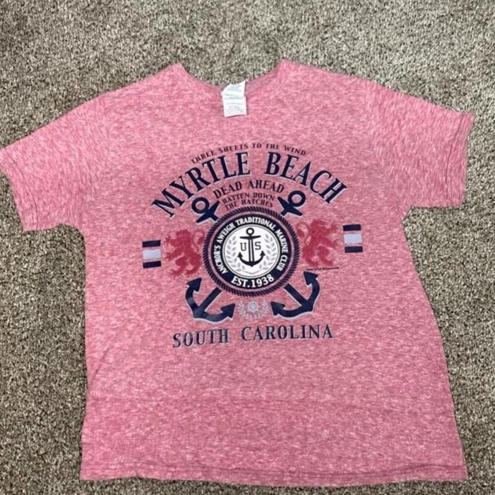 Delta Men's Pink and Red T-shirt